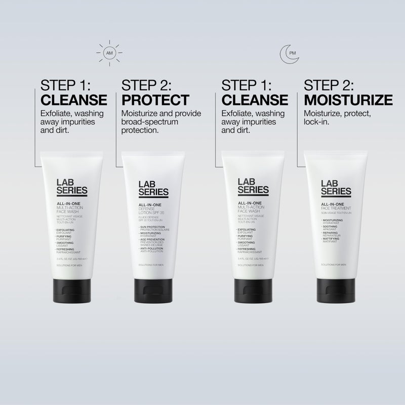 Lab Series All-In-One Multi-Action Exfoliating Face Wash - Men's Face Scrub - Cleanse and Purify Skin - Skin Care for Men, 3.4 Fl Oz - Image 5